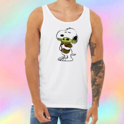 Snoopy Hugging Baby Yoda Star Wars Unisex Tank Top