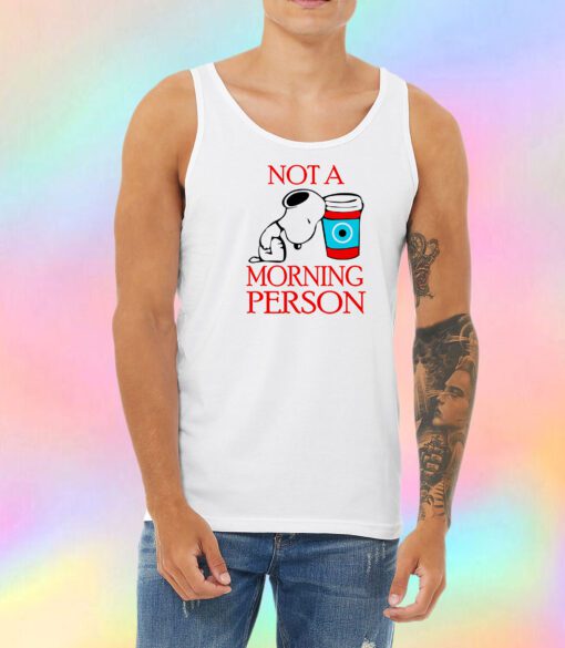 Snoopy Not A Morning Person Unisex Tank Top