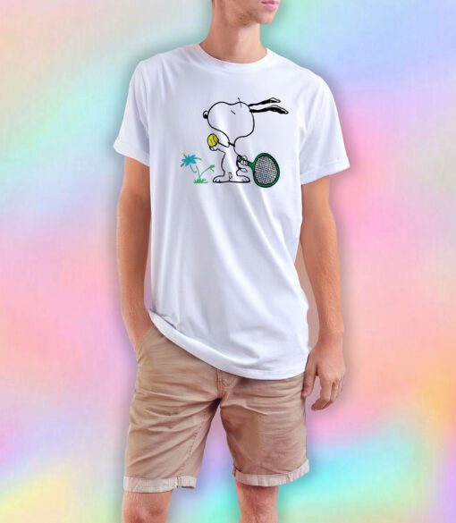 Snoopy Play Tennis T Shirt