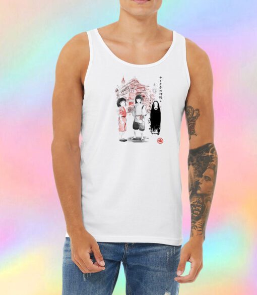 Spirited Sumi e Unisex Tank Top