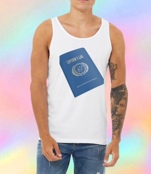 Star Trek Captains Log Pocket Notebook Unisex Tank Top