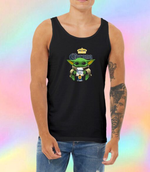 Star War Baby Yoda Hug Corona Extra Beer Unisex Tank Top