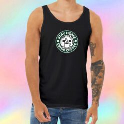 Stay home drink coffee Unisex Tank Top