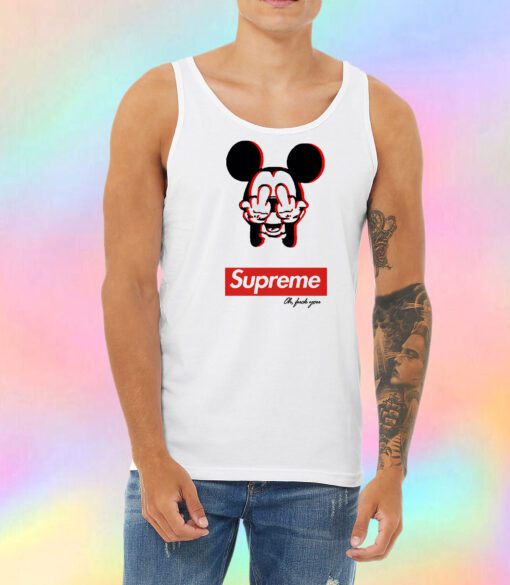 Supreme Mickey Mouse Fuck You Unisex Tank Top