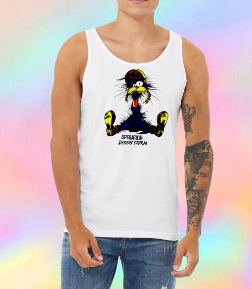 The Cat Operation Desert Storm Cartoon Unisex Tank Top