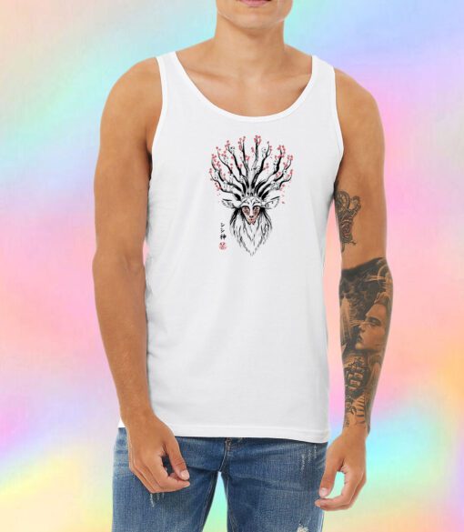 The Deer God sumi e Unisex Tank Top