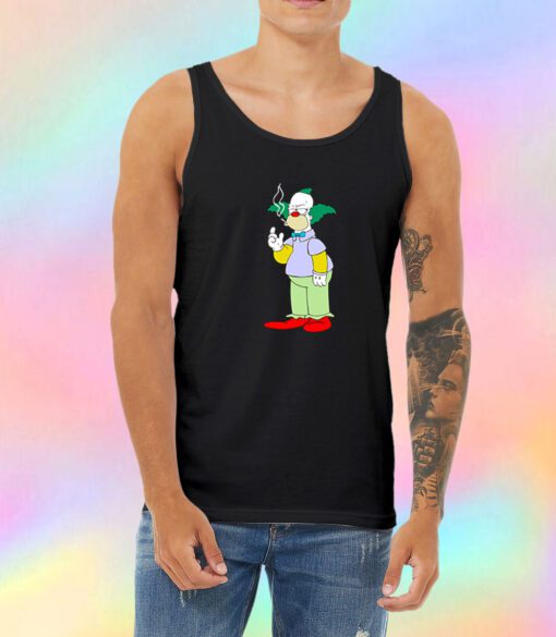 The Simpsons Krusty Clown Smoking Unisex Tank Top