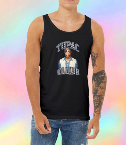 Tupac Shakur Glitter Unisex Tank Top