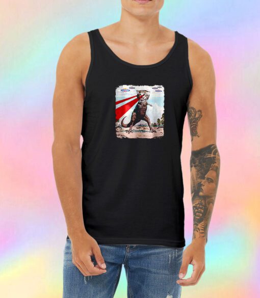 UFO Laser Cat Unisex Tank Top