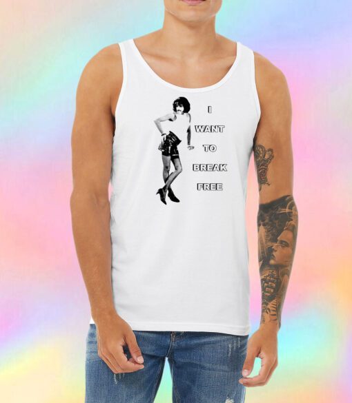 Vintage I Want To Break Freddie Mercury Queen Unisex Tank Top