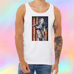 Vintage Marilyn Monroe Bikini American Flag Unisex Tank Top