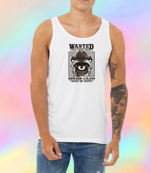 Wanted racoon Unisex Tank Top