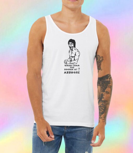 Whaa taa you rookin at asshore Unisex Tank Top