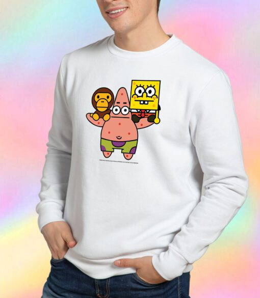 2008 Baby milo Bape X Spongebob Rare Sweatshirt