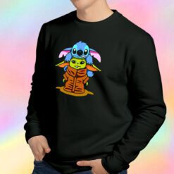 Baby Stitch And Baby Yoda Are Friends Sweatshirt