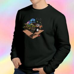 Baby Yoda Baby Stitch Baby Night Fury And Baby Groot In The Box Sweatshirt