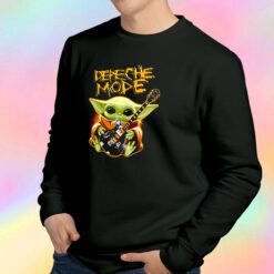 Baby Yoda Hug Depeche Mode Guitar Sweatshirt