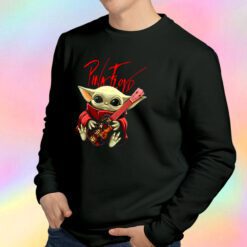 Baby Yoda Hug Pink Floyd Guitar Sweatshirt