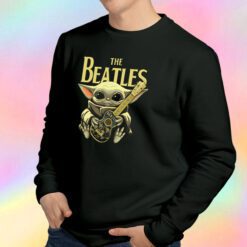 Baby Yoda Hugs The Beatles Sweatshirt