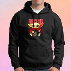 Baby Yoda hug Motley Crue Hoodie