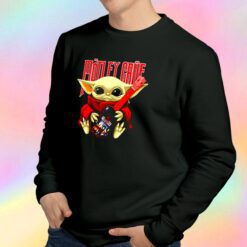 Baby Yoda hug Motley Crue Sweatshirt