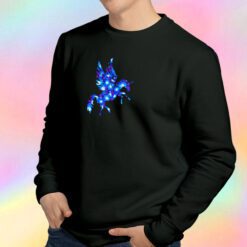 Blue Flowers Pegasus Unicorn Sweatshirt