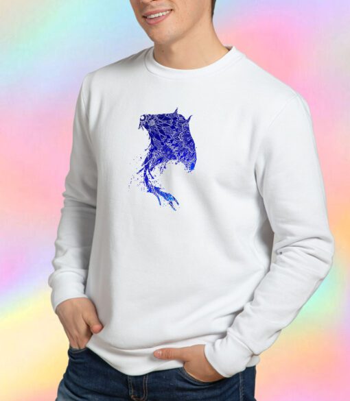 Blue Mandala Stingray Sweatshirt