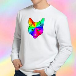 Cats Rule Rainbow Meow Sweatshirt