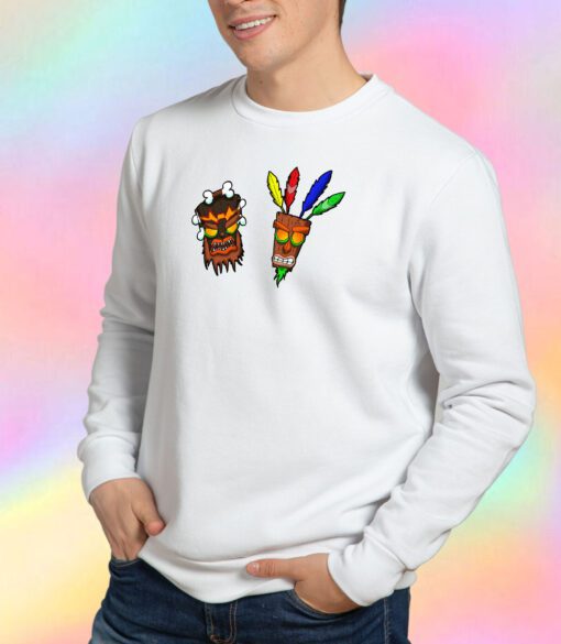 Crash Bandicoot Uka Uka et Aku Aku Sweatshirt