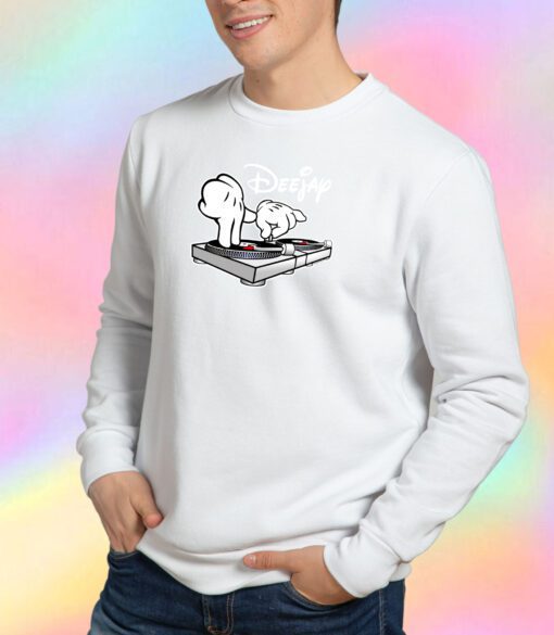 DJ Turntables Cartoon Hands Sweatshirt