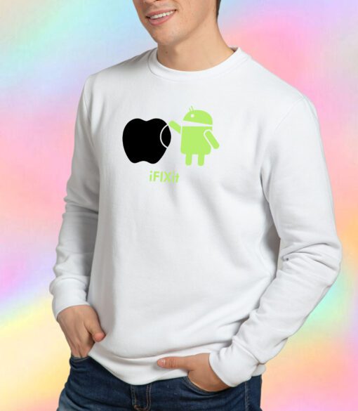 Droid ANDROID fix APPLE Sweatshirt