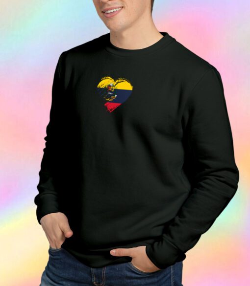 Grungy I Love Venezuela Heart Flag Sweatshirt