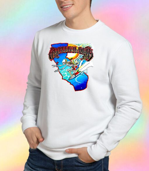 grateful dead surfing skeleton Sweatshirt