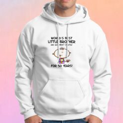 Worlds Best Little Brother 50th Birthday Hoodie