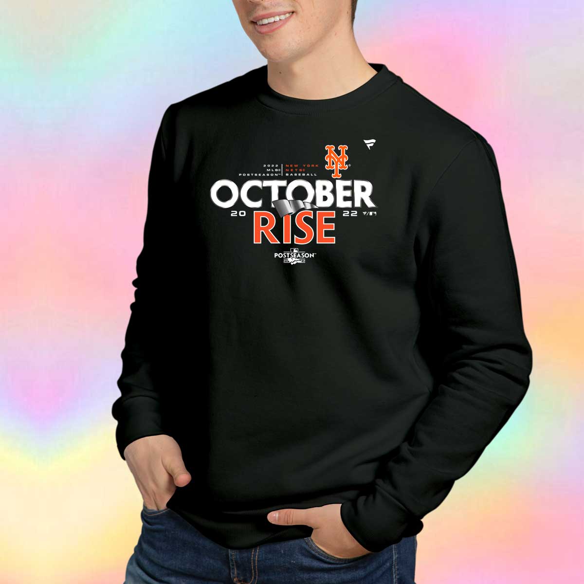 Get Buy New York Mets October Rise 2022 Postseason Sweatshirt
