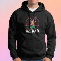 Deer Hail Santa Funny Christmas Unisex Hoodie