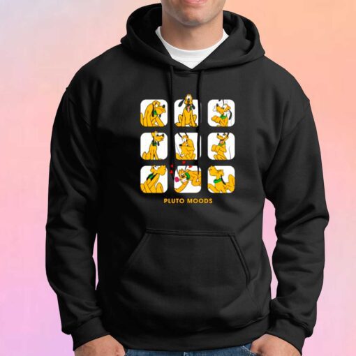 Funny Disney Pluto Moods Graphic Unisex Hoodie