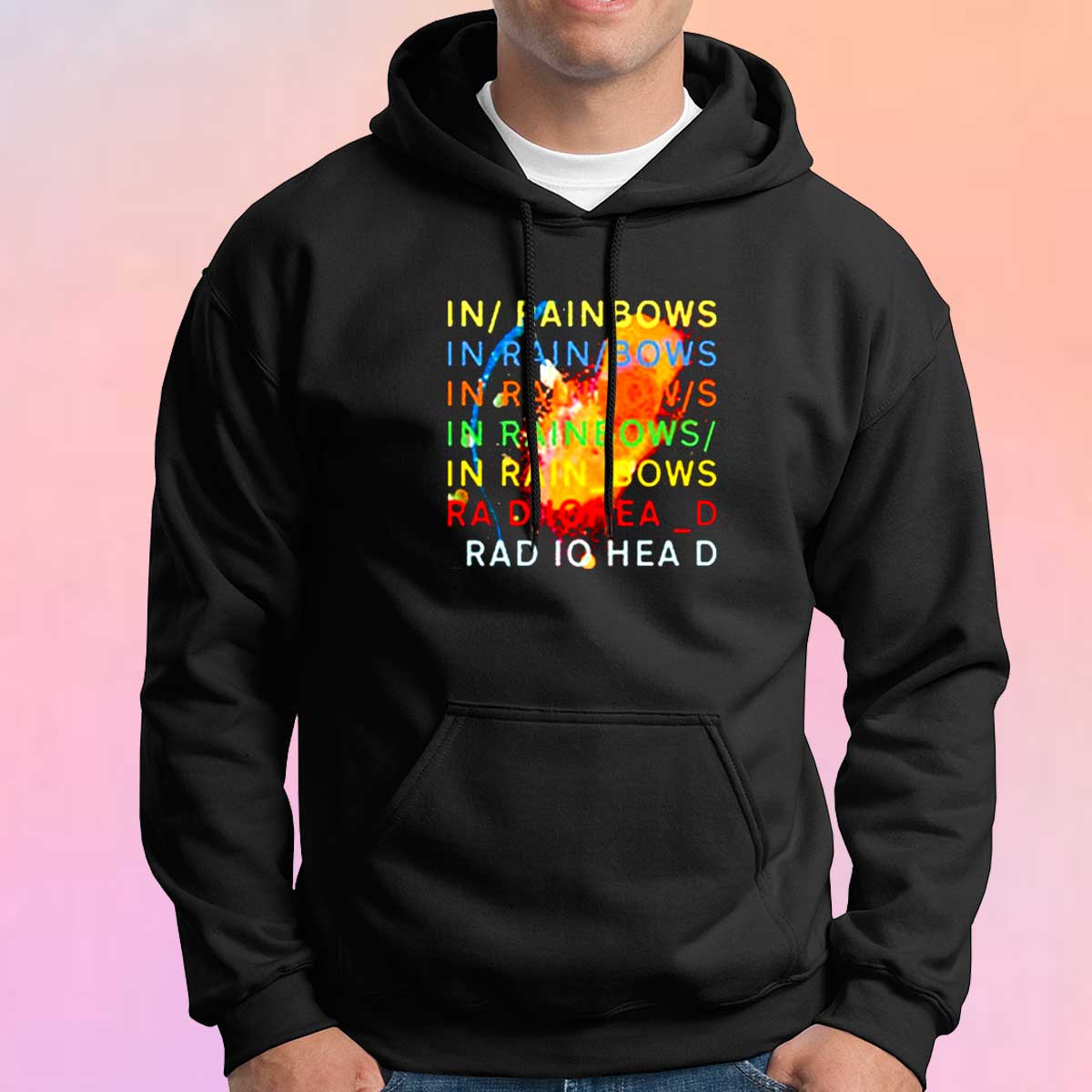 Get Buy Radiohead In Rainbows Custom Hoodie Couldteesdesign