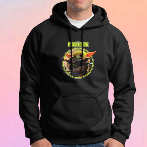 Star Wars Mandalorian Grogu Hugging An Anzellan Hoodie