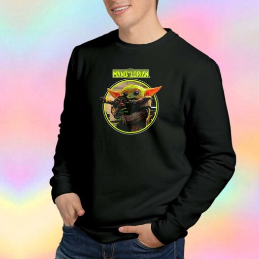 Star Wars Mandalorian Grogu Hugging An Anzellan Sweatshirt