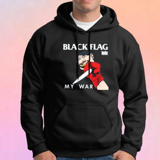 Black Flag My War Album Cover Hoodie