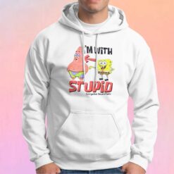 Vintage 2002 SpongeBob SquarePants I'm With Stupid Hoodie