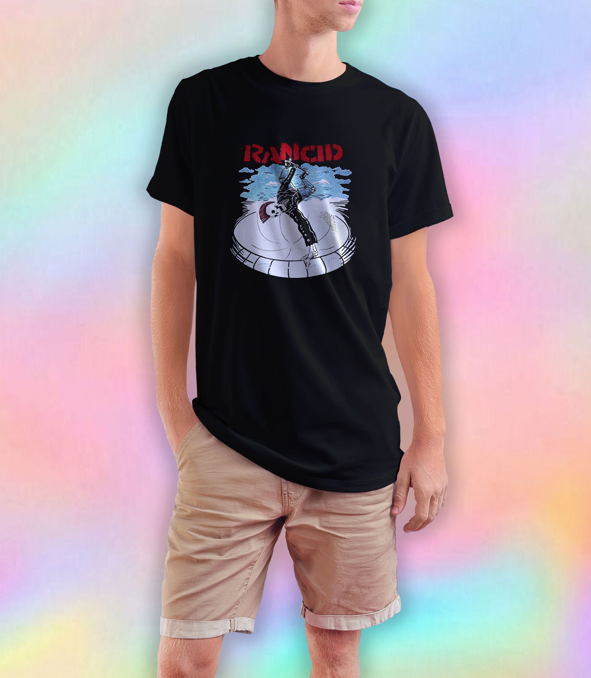 Udpakning Hævde forfængelighed Best Selling Rancid Skate Skull Punk Rock Band T-Shirt - Cloudteesdesign.com