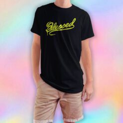 Retro Blessed Shoe Lace Logo Grinch T Shirt