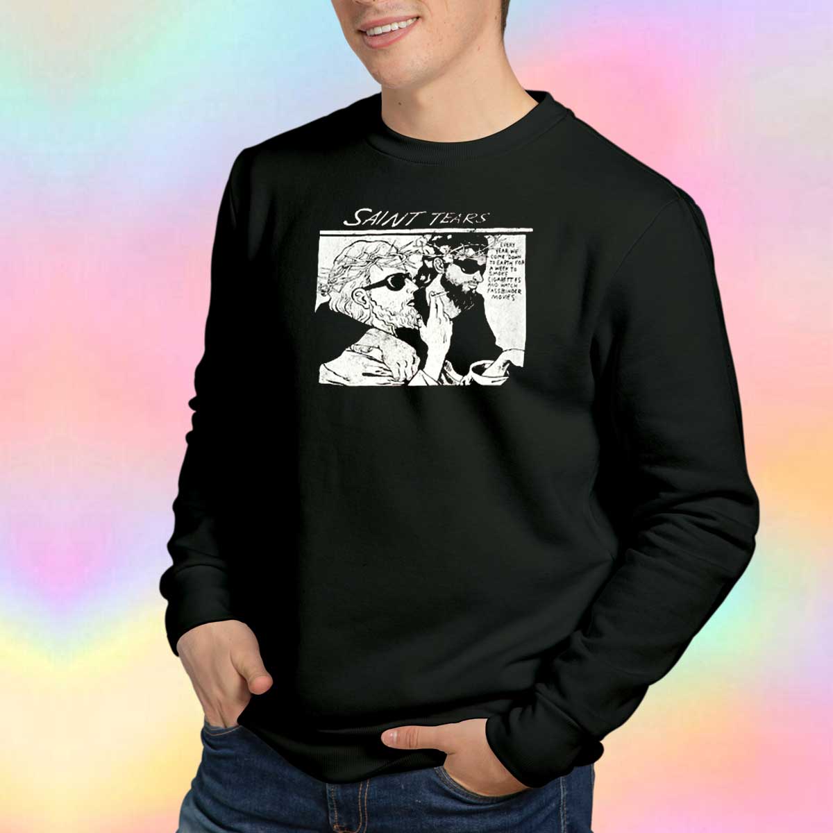 Get Buy Saint Michael Denim Tears Sonic Youth Unisex Sweatshirt 