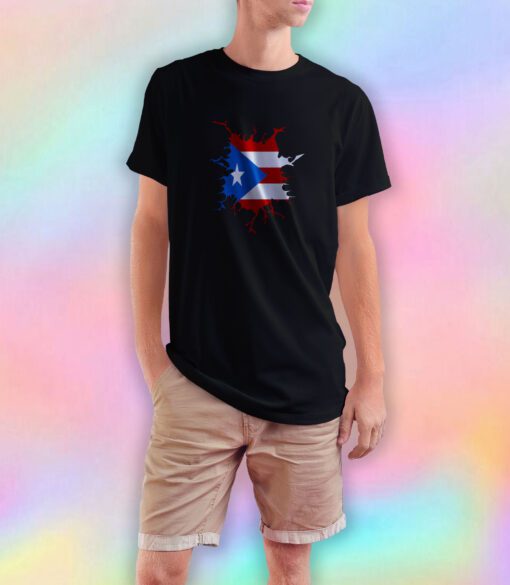 Puerto Rico Inside Flag T Shirt