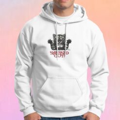 Vintage 90s Funny Stressed Out Cat Hoodie