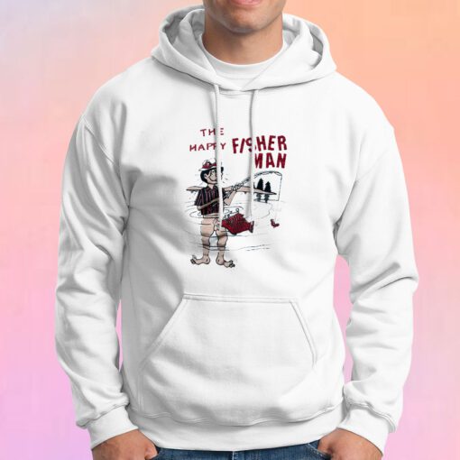 Vintagen Funny The Happy Fisherman Hoodie