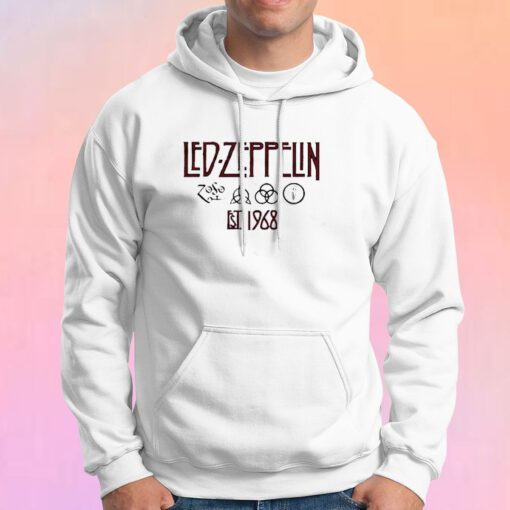 ed Zeppelin Symbols Est 68 Hoodie