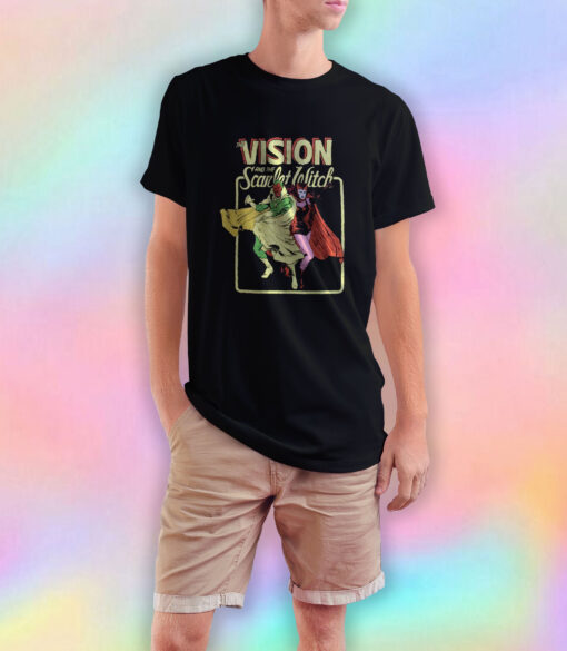 Marvel WandaVision The Vision & The Scarlet Witch Vintage Action T Shirt